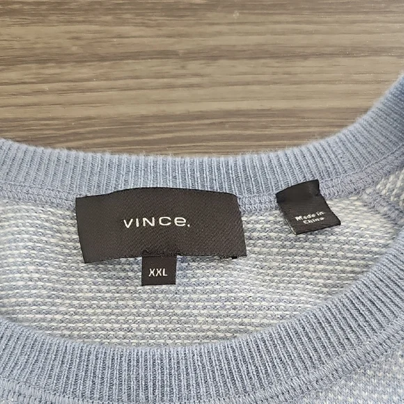 Vince Men's Soft Blue Crewneck Sweater